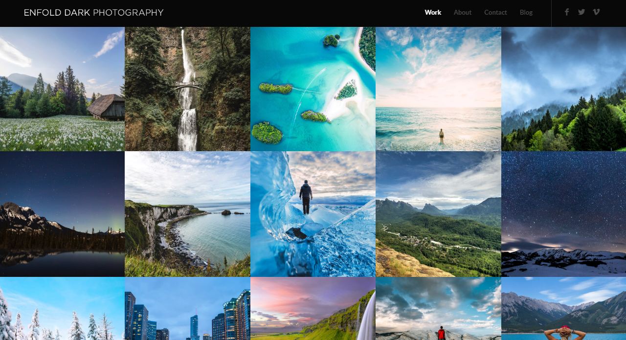 Mẫu website đẹp nhất thế giới về Photography - Enfold