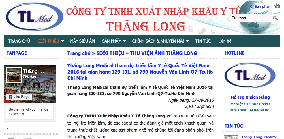 Xuất nhập khẩu y tế Thăng Long