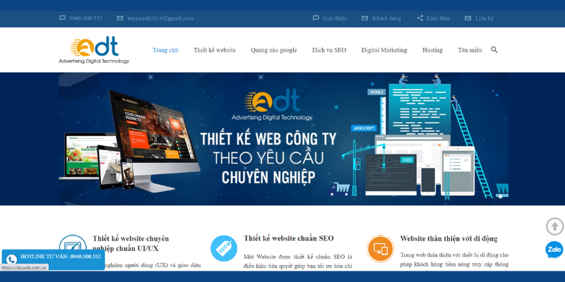 Skyweb - Đơn thiết kế Website tin tức nổi bật