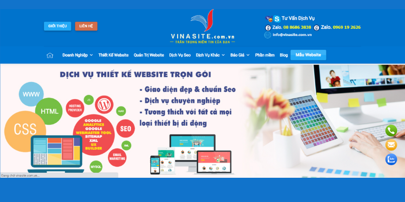 Vinasite Việt Nam - Đơn vị thiết kế Web uy tín