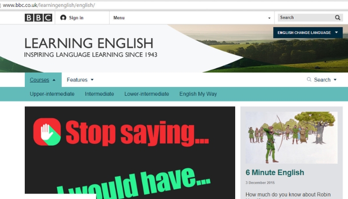Website học Anh Văn online BBC Learning English