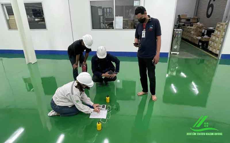 dịch vụ sơn sàn epoxy Nguyên Trung Green House