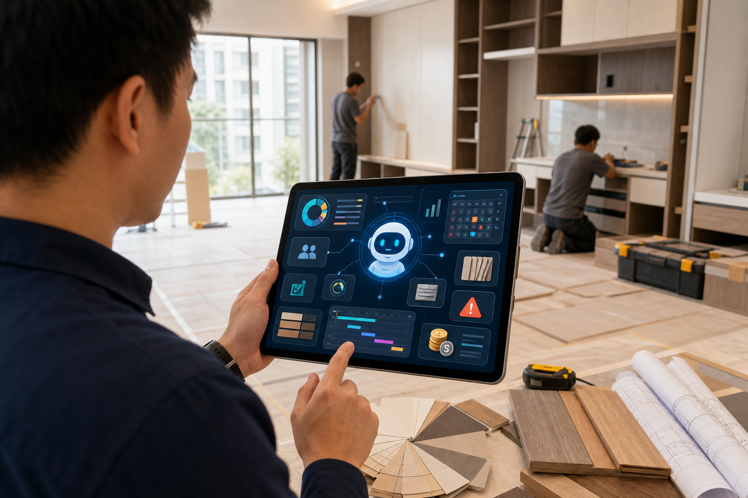 Ứng dụng AI agent trong quản lý dự án thi công nội thất
